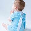 Blue Bunny Hooded Shortie Romper from Birdie Bean