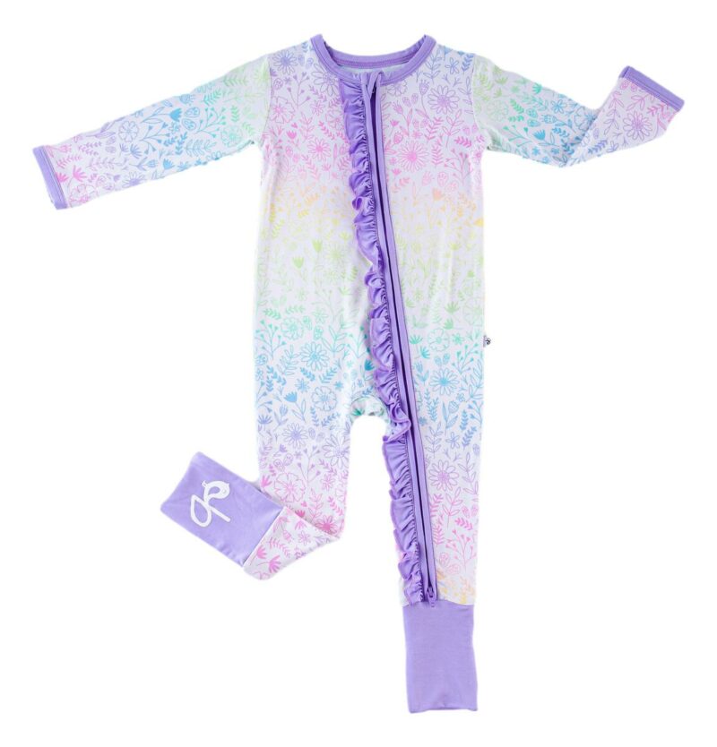 Claire Bamboo Viscose Ruffled Convertible Romper available at Blossom