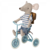 Maileg Abri à tricycle for Mouse in Petrol Blue Toys
