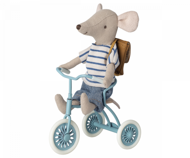 Maileg Abri à tricycle for Mouse in Petrol Blue Toys