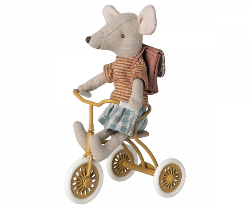 Maileg Abri à tricycle for Mouse in Ocher Toys