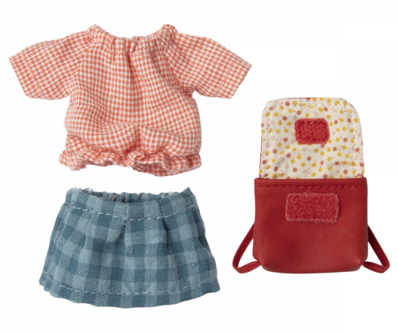 Maileg Clothes and Red Backpack for Big Sister Mouse
