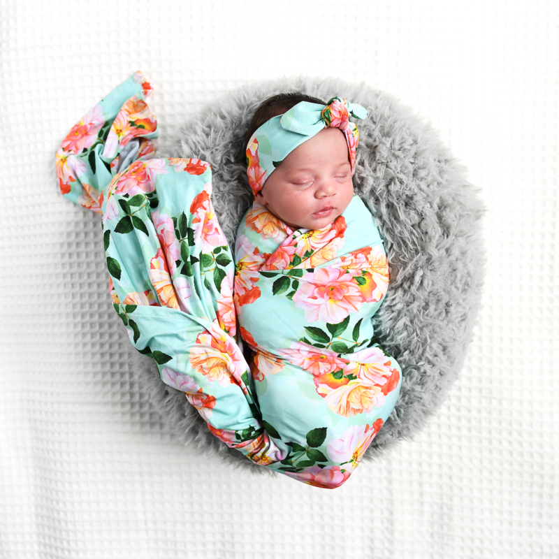 Auania Bamboo Viscose Swaddle Blanket from Gigi and Max