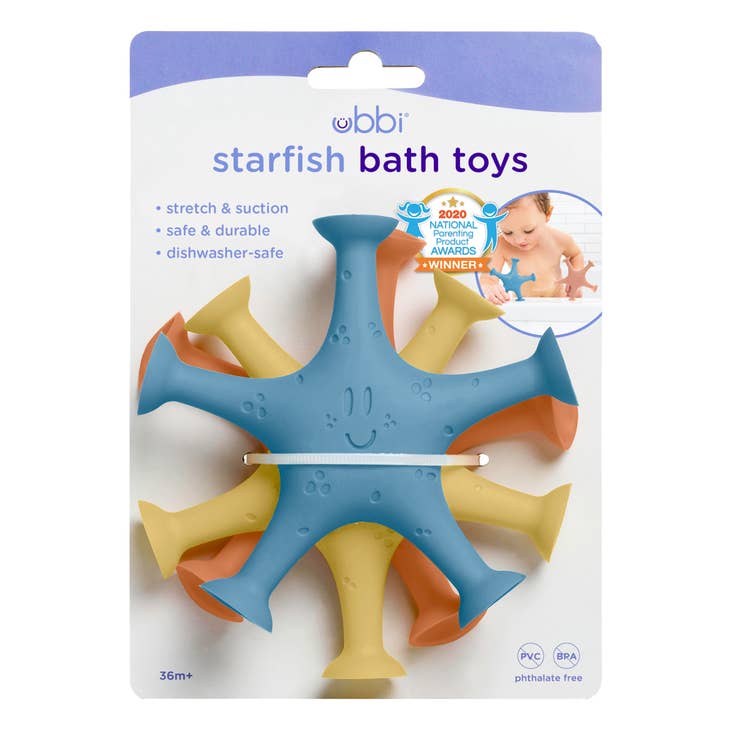 Modern Starfish Bath Toys made by Ubbi