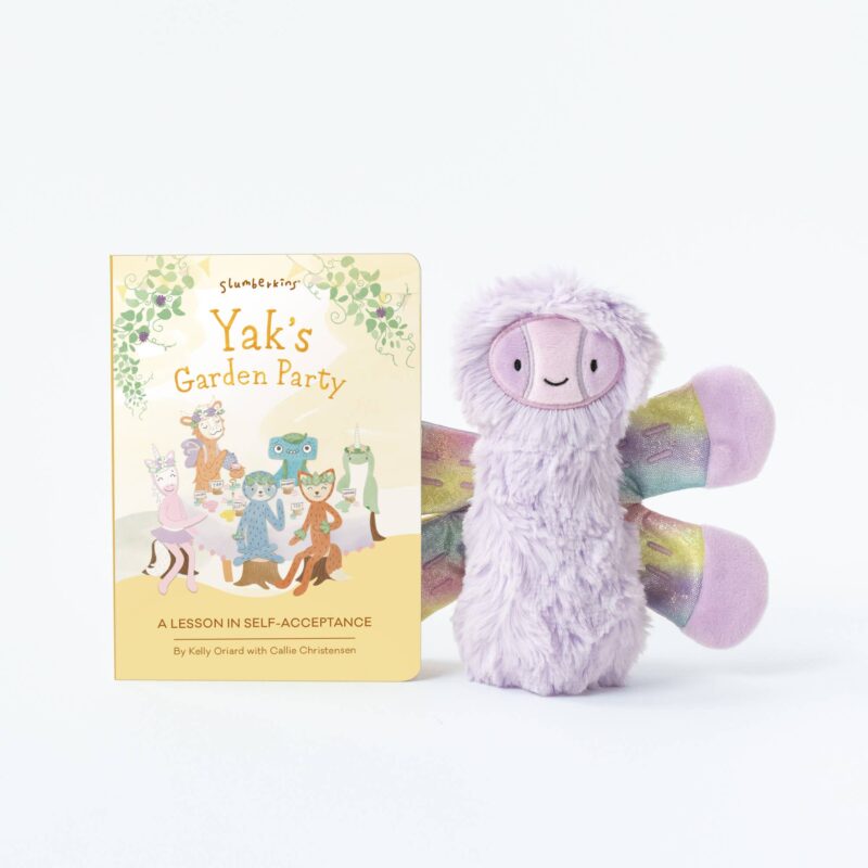 Slumberkins Purple Dragonfly Mini and Yak Board Book Bundle