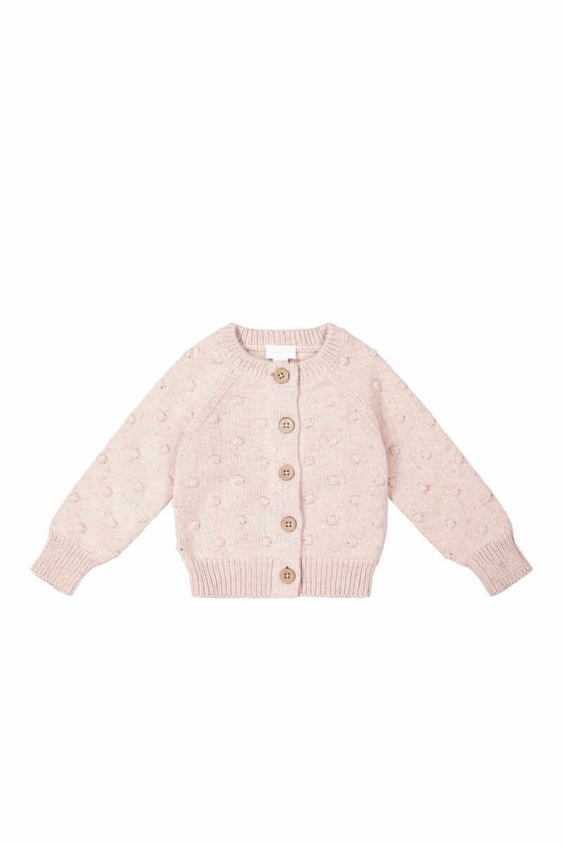 Dotty Cardigan in Bubblegum Fleck from Jamie Kay