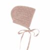Maya Knitted Bonnet in Mauve Shadow from Jamie Kay
