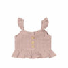Organic Cotton Muslin Gemima Top in Mauve Shadow available at Blossom