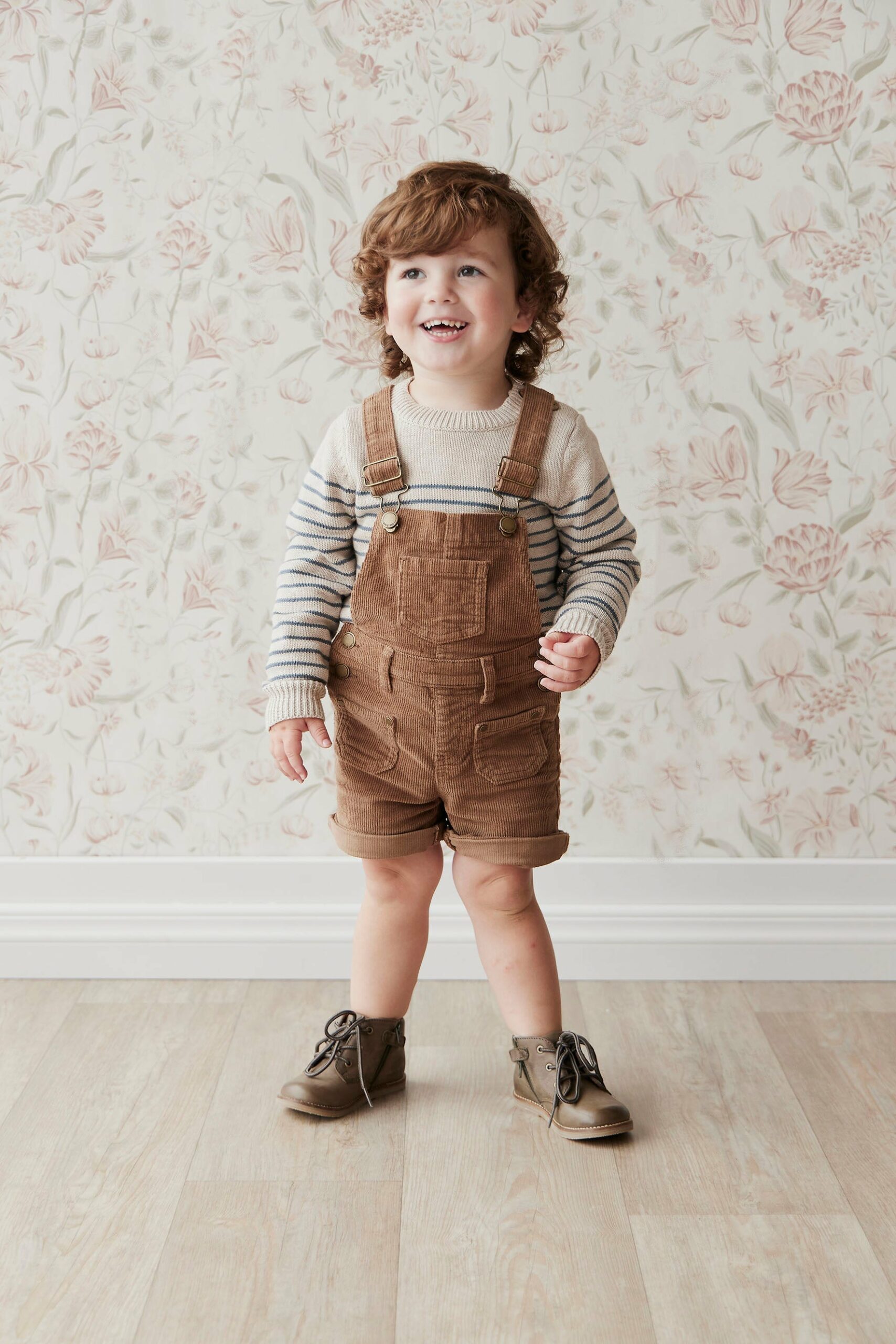 Jamie Kay Chase Cord Overall in Putty