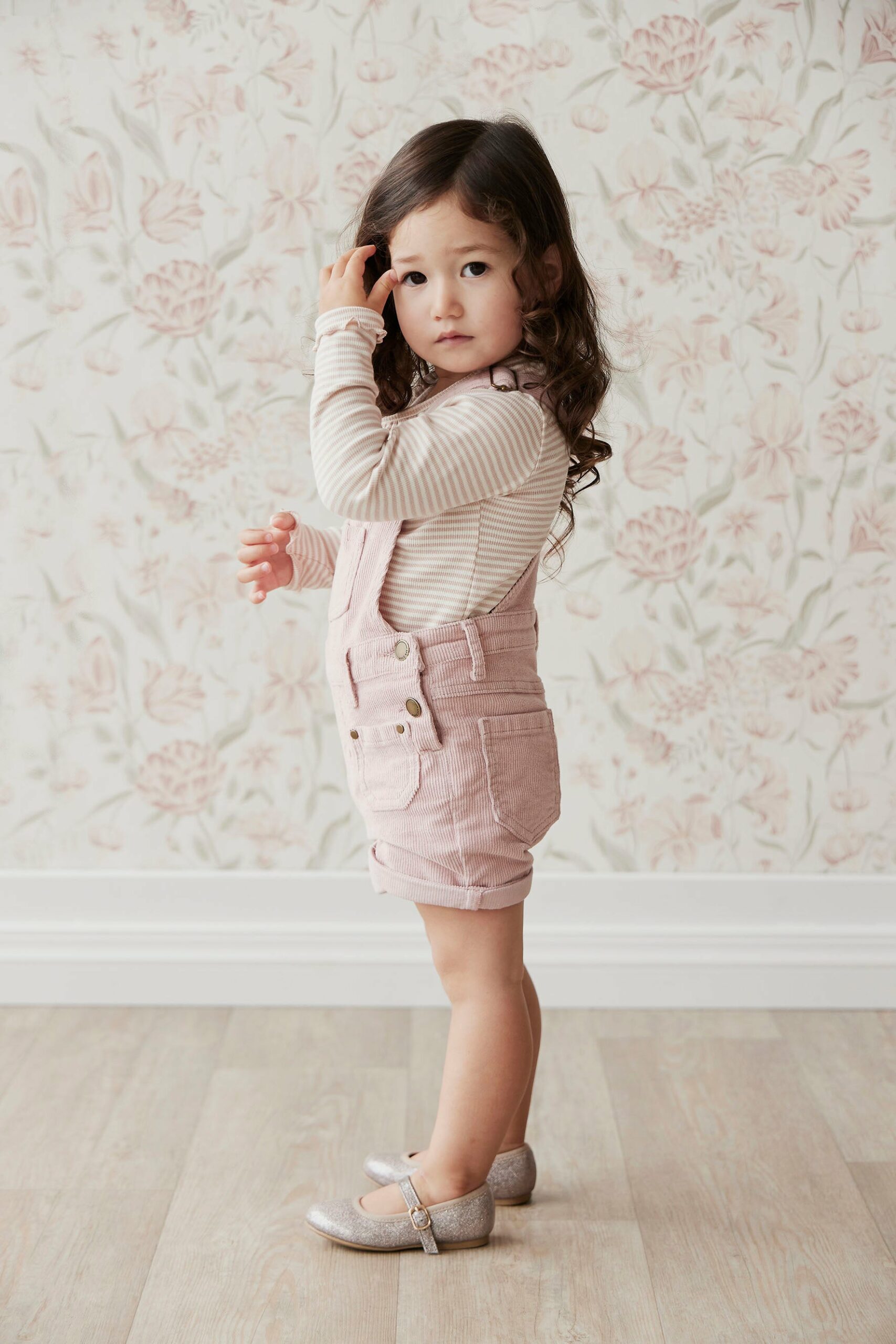 Jamie Kay Chase Short Cord Overall in Blush