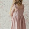 Organic Cotton Muslin Gemima Dress in Mauve Shadow from Jamie Kay