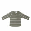 Landon Long Sleeve Tee in Fog Ecru Stripe