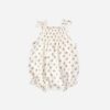 Smocked Woven Romper in Daisy from Quincy Mae