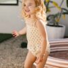 Quincy Mae Smocked One-Piece Swimsuit in Daisy