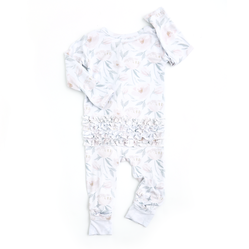 Shiloh Bamboo Viscose Ruffled Footie from Gigi and Max