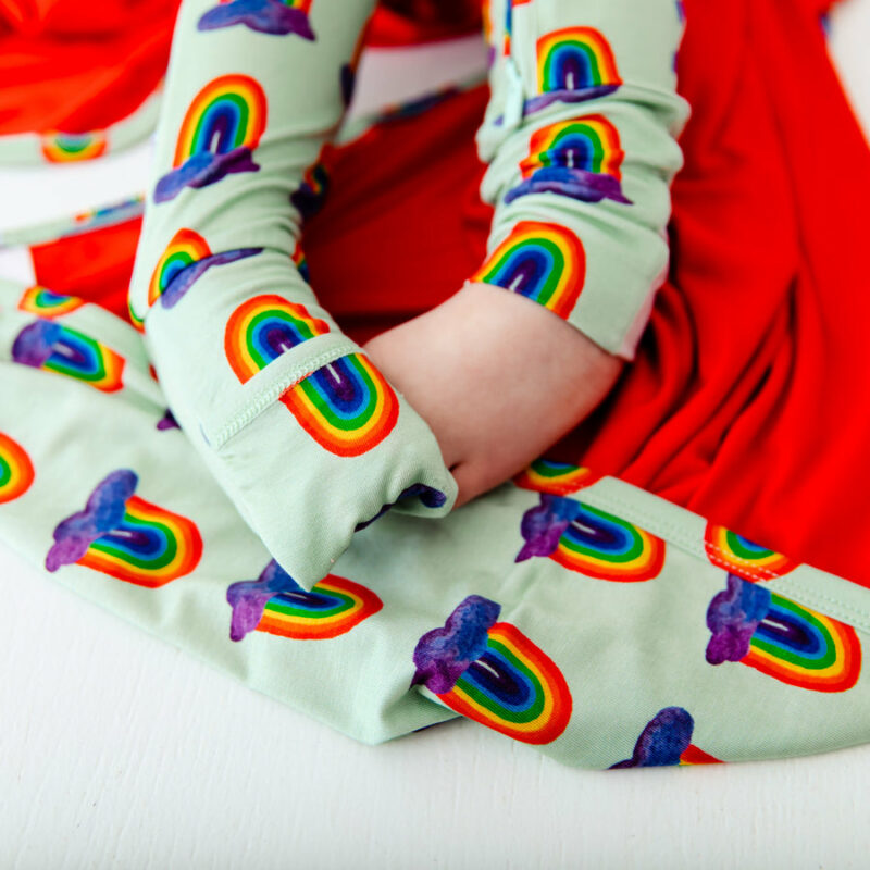 Slumber Over The Rainbow Convertible Footie available at Blossom