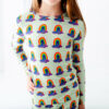 Slumber Over The Rainbow Two Piece Pajamas Set from Dreamiere