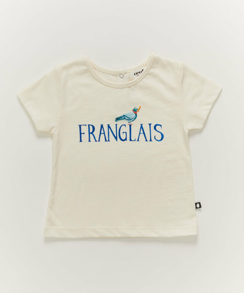 Oeuf Franglais Tee Shirt in Gardenia