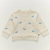 Oeuf Embroidered Sweatshirt with Pigeons