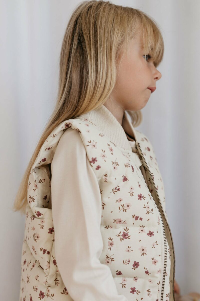 Taylor Vest in Goldie White Swan available at Blossom