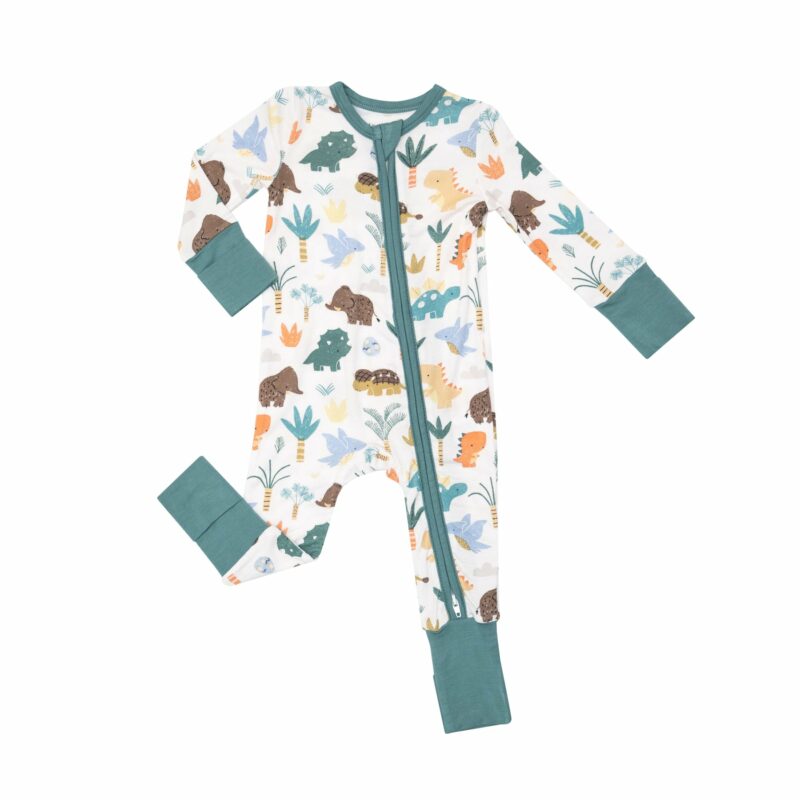 Angel Dear Cute Dino Bamboo Viscose Zipper Romper