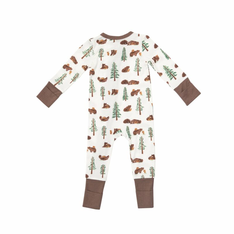 Angel Dear Little Bears Bamboo Viscose Zipper Romper