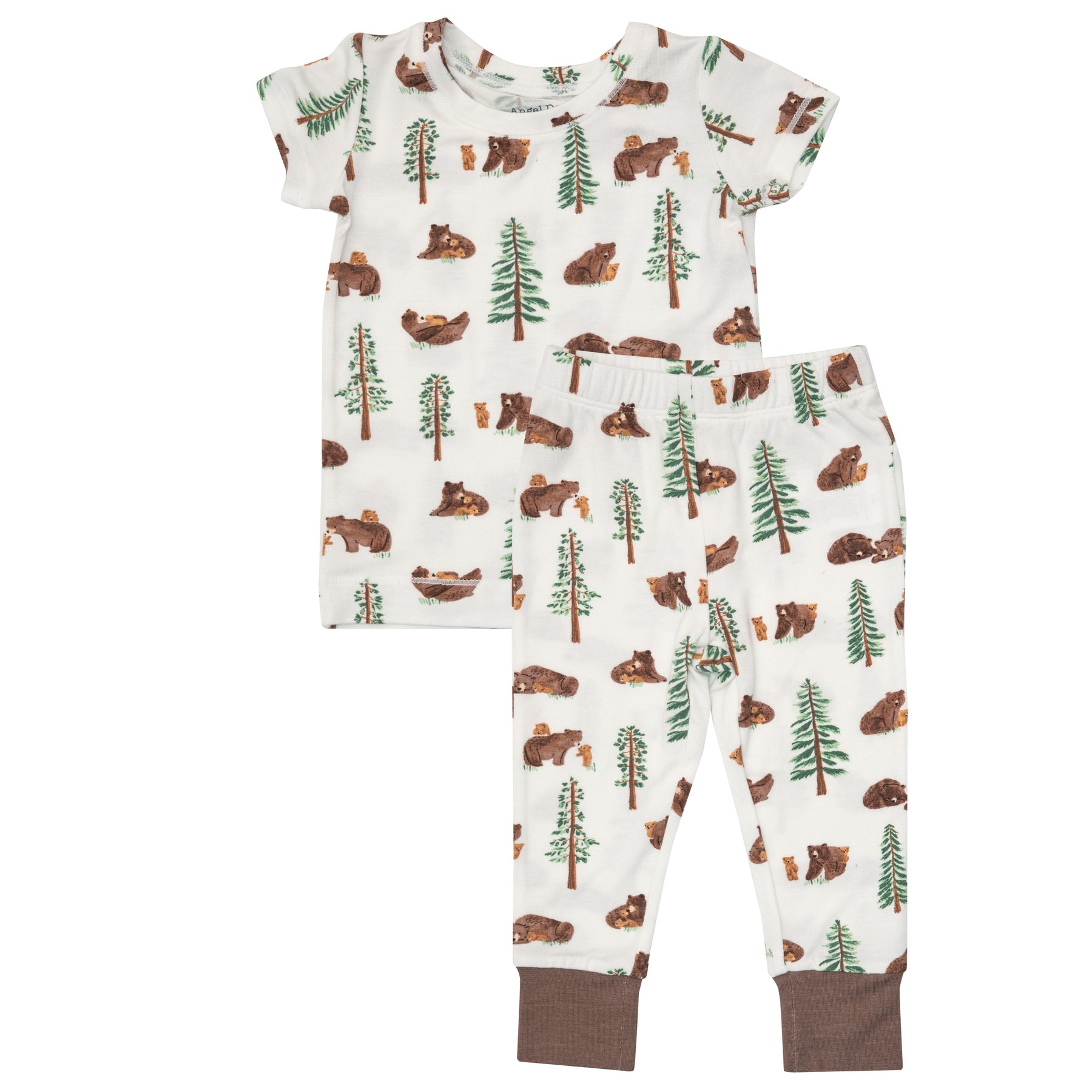 Angel Dear Little Bears Bamboo Viscose Short Sleeve Loungewear Set