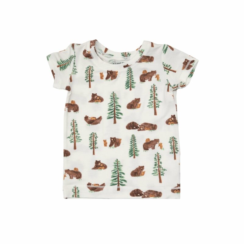 Angel Dear Little Bears Bamboo Viscose Short Sleeve Loungewear Set