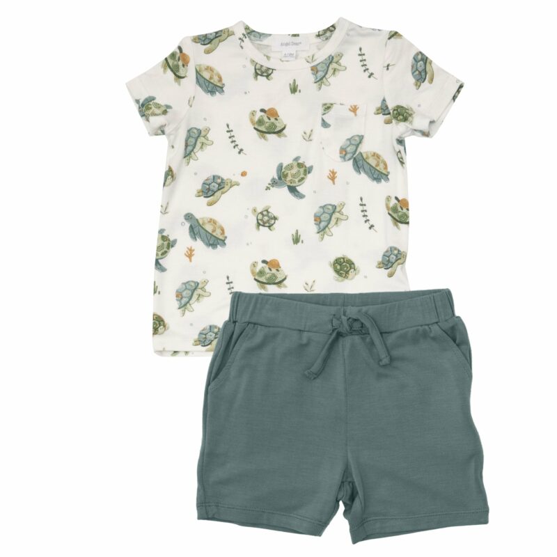 Angel Dear Sea Turtles Bamboo Viscose T-Shirt & Short Set