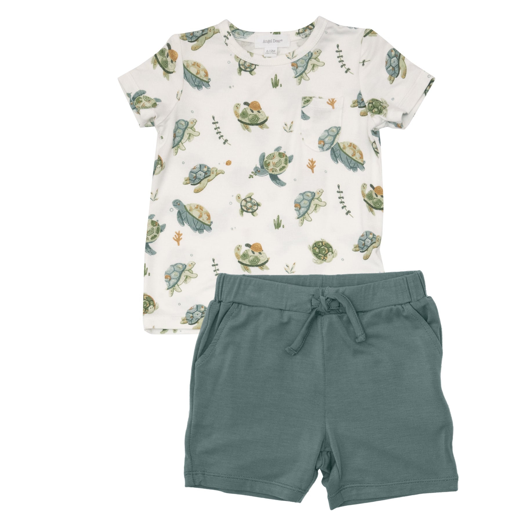 Angel Dear Sea Turtles Bamboo Viscose T-Shirt & Short Set