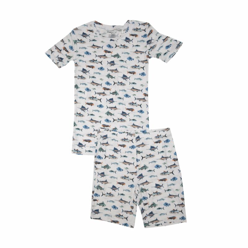 Angel Dear Tropical Ocean Fish Bamboo Viscose Loungewear Short Set