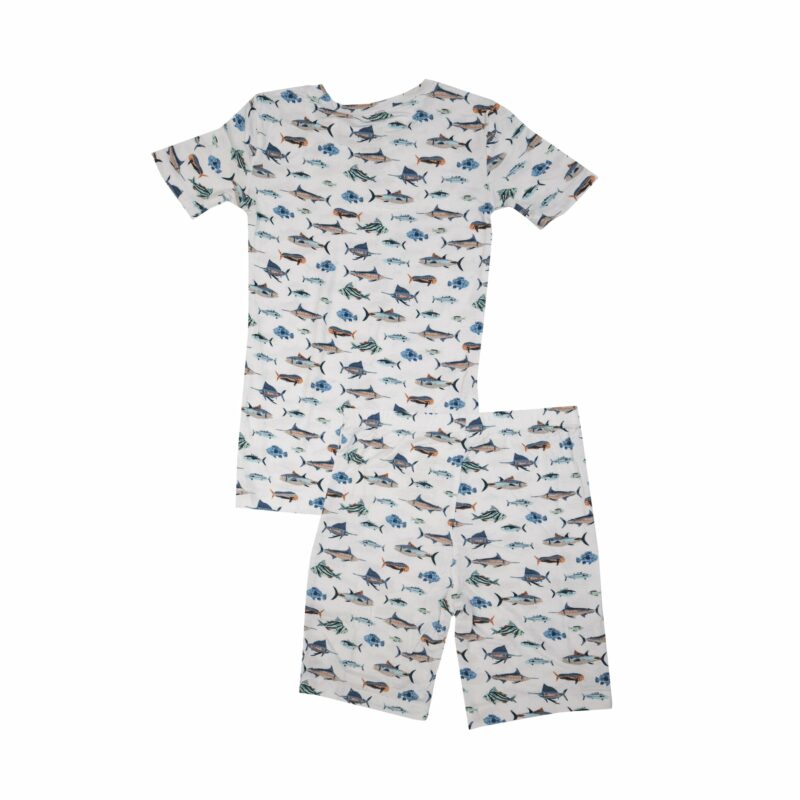 Angel Dear Tropical Ocean Fish Bamboo Viscose Loungewear Short Set