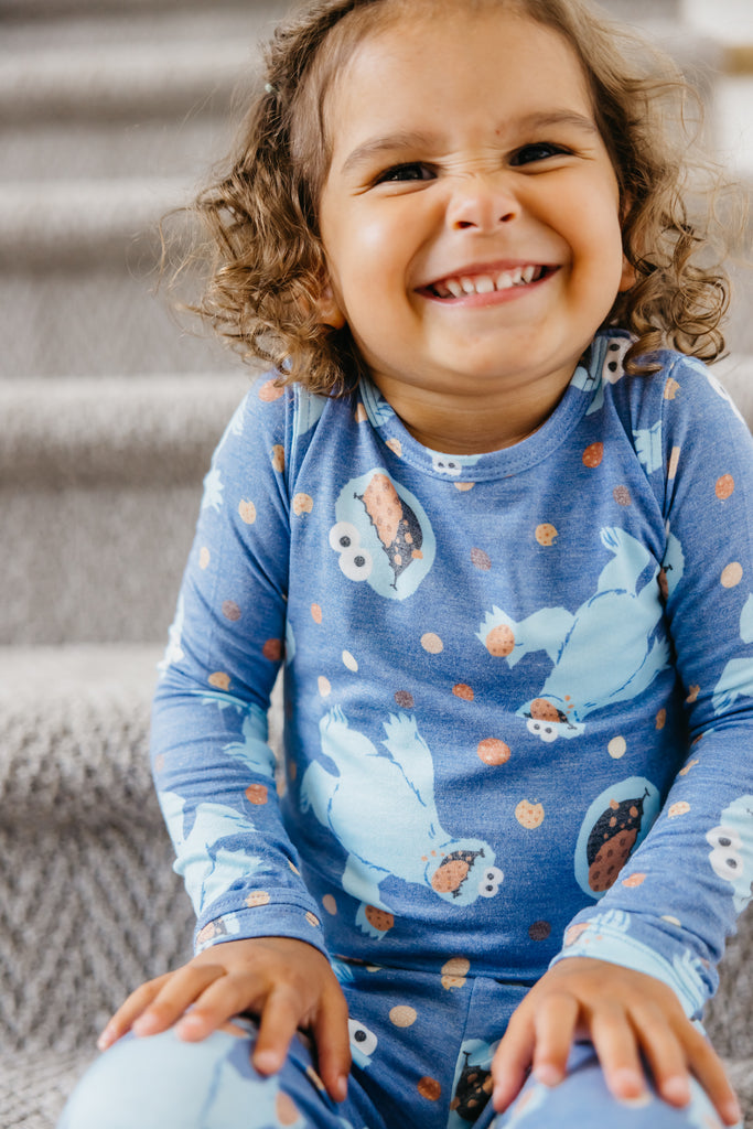 Copper Pearl Cookie Monster Two-Piece Pajamas