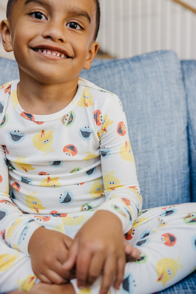 Copper Pearl Sesame Scribbles Two-Piece Pajamas