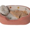 Maileg Dog Basket in Coral