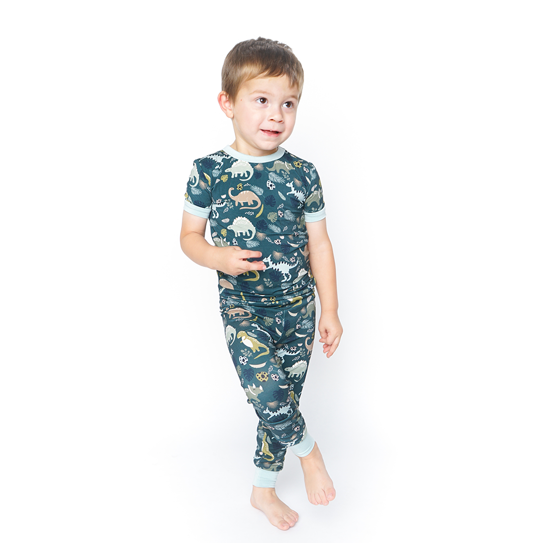 Emerson and Friends Prehistoric Friends Dinosaur Bamboo Short Sleeve Kids Pajamas