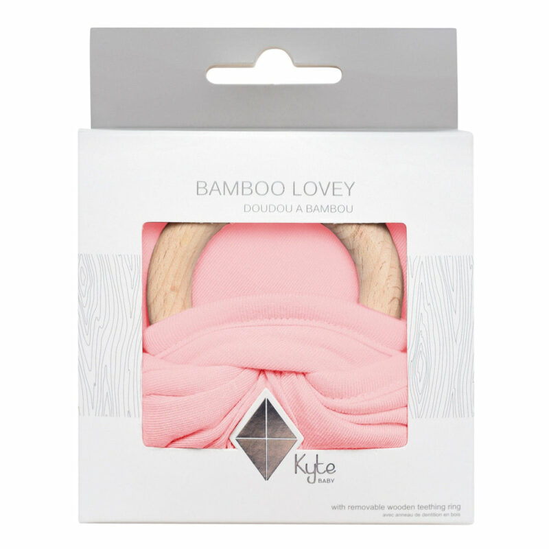 Lovey in Crepe with Removable Teething Ring made by Kyte BABY
