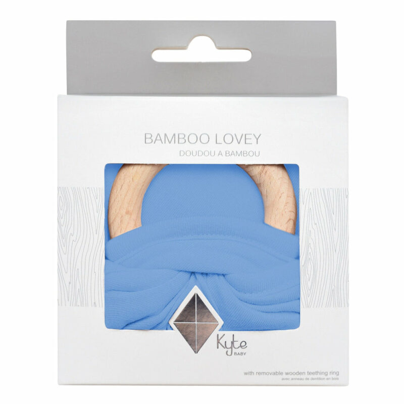 Lovey in Periwinkle with Removable Teething Ring made by Kyte BABY