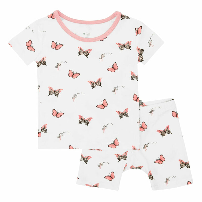 Kyte BABY Short Sleeve Toddler Pajama Set in Butterfly