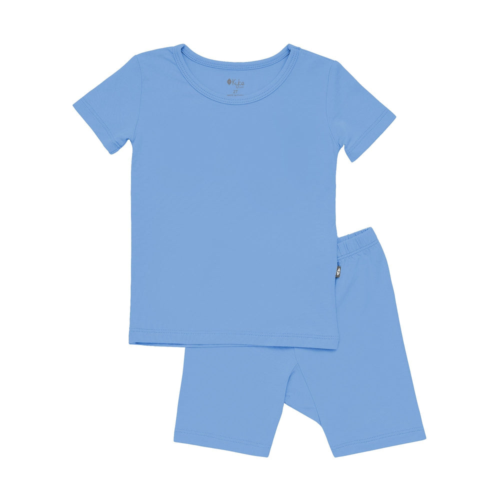 Kyte BABY Short Sleeve Toddler Pajama Set in Periwinkle