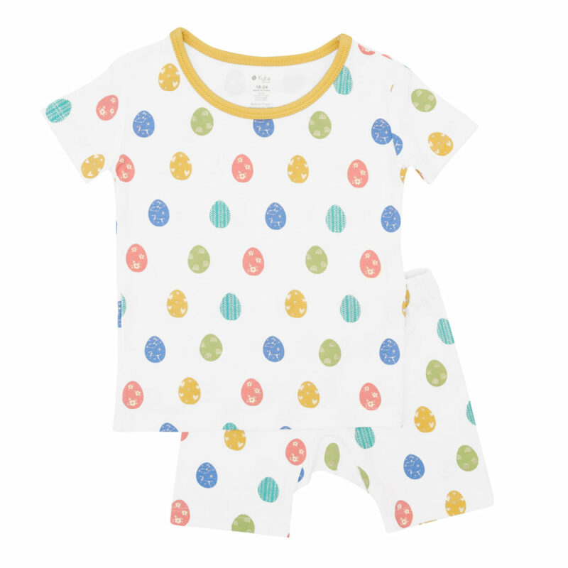 Short Sleeve Toddler Pajama Set in Spring Egg from Kyte BABY