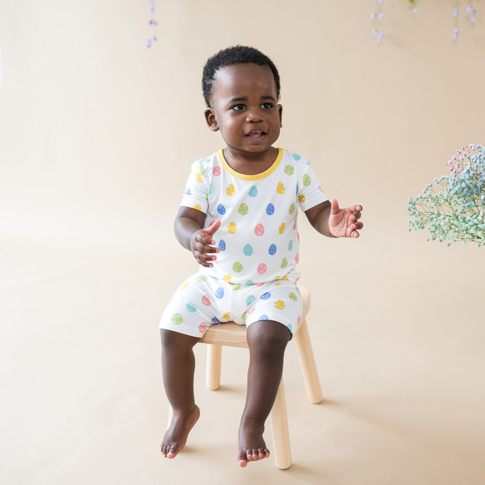 Kyte BABY Short Sleeve Toddler Pajama Set in Spring Egg