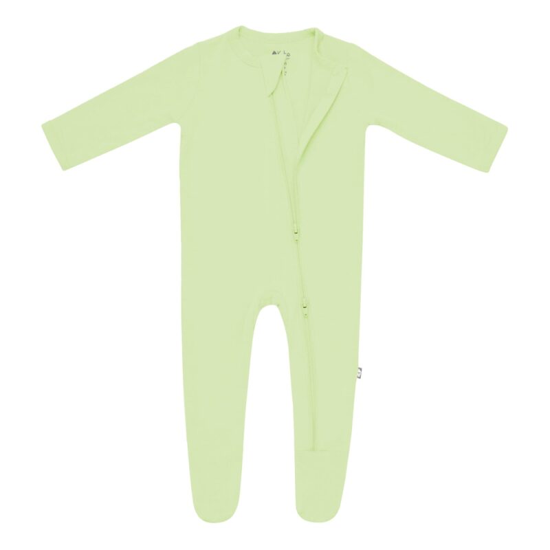 Zippered Footie in Pistachio from Kyte BABY