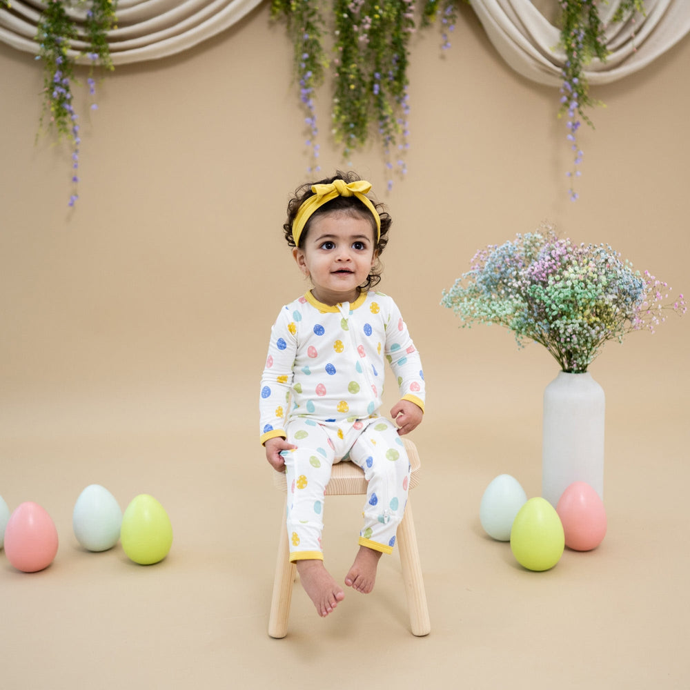 Kyte BABY Zippered Romper in Spring Egg