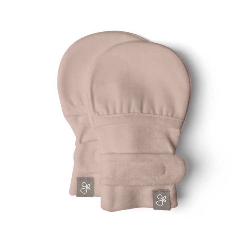 goumi Rose Bamboo Organic Cotton Stay-On Mitts