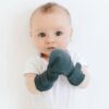 Midnight Bamboo Organic Cotton Stay-On Mitts from goumi