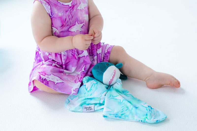 Plush Shark Bamboo Viscose Lovey from Birdie Bean