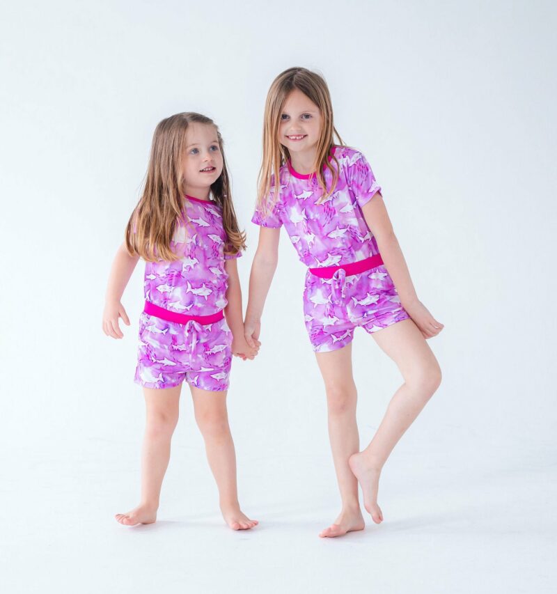 Bondi Bamboo Viscose Short Sleeve and Shorts Lounge Set available at Blossom