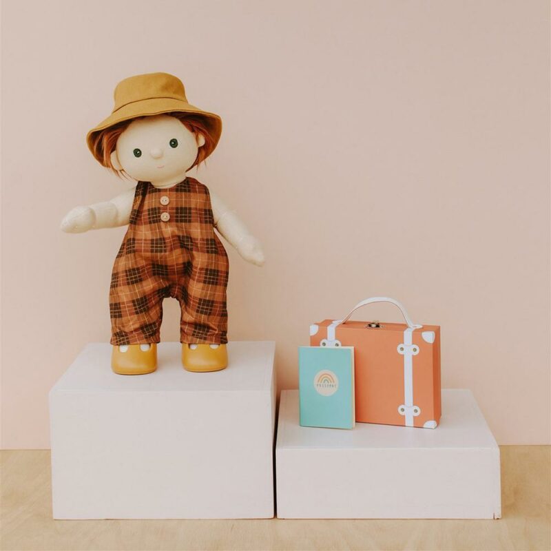 Dinkum Doll Travel Togs in Apricot from Olli Ella