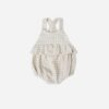 Quincy Mae Penny Romper In Silver Gingham Quincy Mae Penny Romper In Silver Gingham